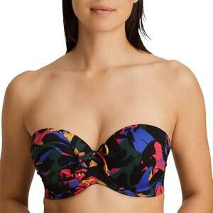NEW PRIMADONNA oasis strapless padded top in black cactus